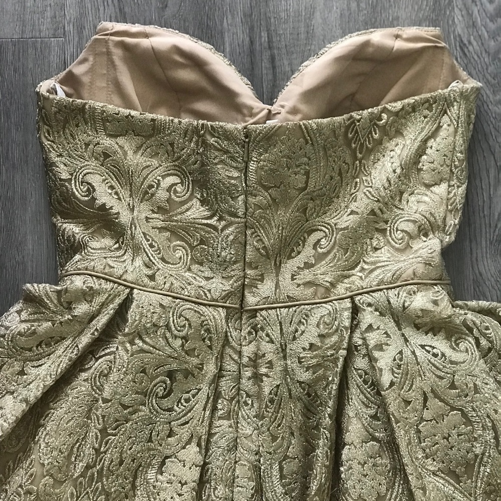 Gold Lace Dress by Sherri Hill - Picture 5 of 5